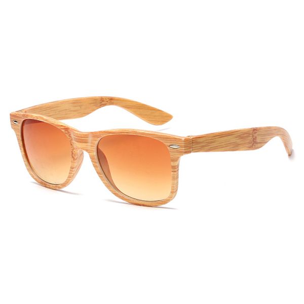 

2020 luxury sunglasses women imitation wood glasses bamboo grain classic vintage outdoor travel feminino, White;black