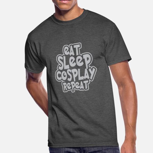 

eat sleep cosplay repeat t shirt men designs short sleeve o neck clothes anti-wrinkle basic summer pictures shirt