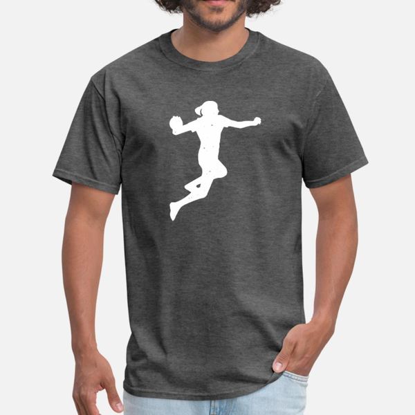

handball player jump throwing block symbol t shirt men printing tee shirt euro size s-3xl cool loose funny casual summer normal shirt