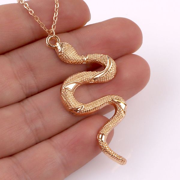 

women pendant necklace snake necklace new animal snake dangle minimalist style alloy trendy female birthday jewelry gift, Silver