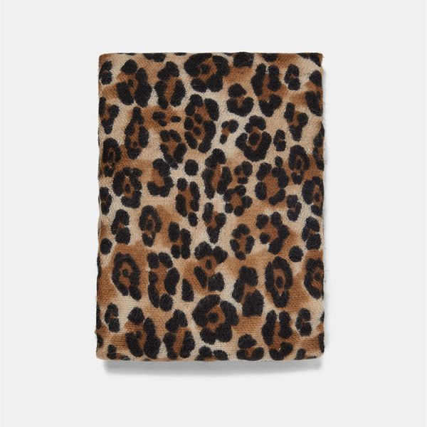 

new arrivals timelimited designers new 18 autumn and winter z home warm scarf za new pale yellow leopard print scarf female free, Blue;gray