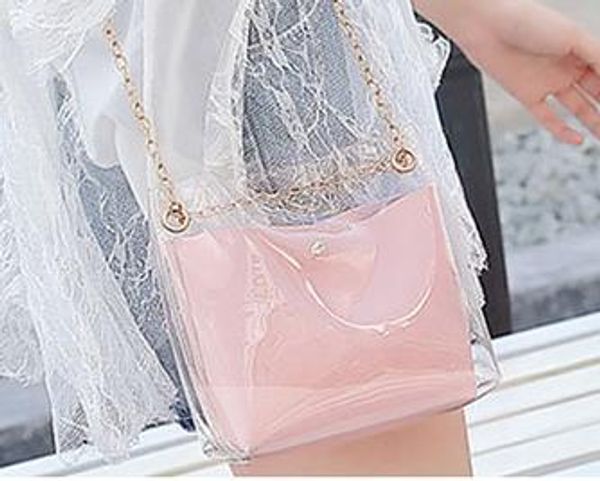 

дизайнер 2020 новая тенденция bucket горячая сумка все матча прозрачное желе фото mother мешок плеча