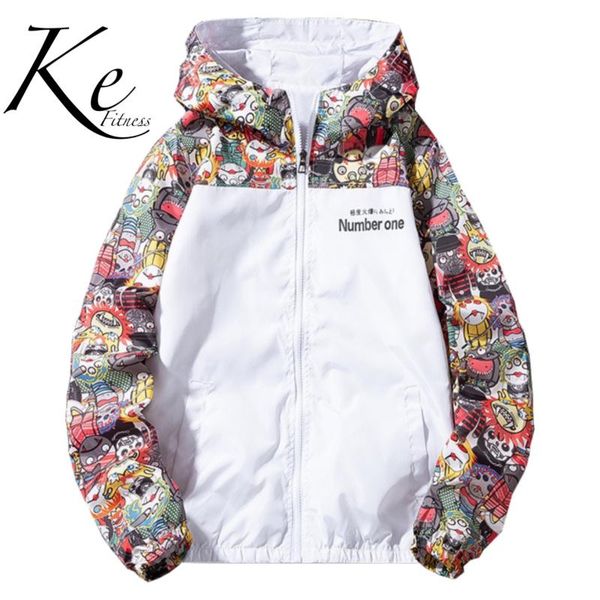 

ke men's jacket hoodie polyester fiber 90% new men's casual couple outdoor camouflage jacket korean splicing coat men, Black;red