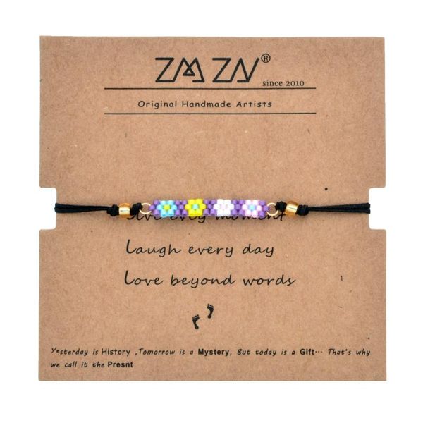 

zmzy adorable handmade woven boho bar bracelet flower miyuki beads charm bracelet women jewelry friends gift diy, Red;blue