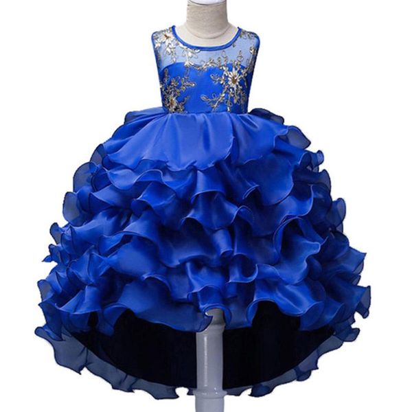 

flower girls dress party wedding dress kids formal bridesmaid gown baby girls princess children for 3 5 7 9 11 13 14 years, Red;yellow