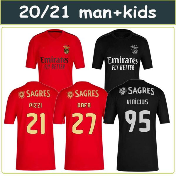 

20 21 benfica soccer jerseys vinicius pizzi rafa seferovic a. almeida ruben 2020 21 sl benfica zivkovic soccer jersey man + kids kit new, Black;yellow