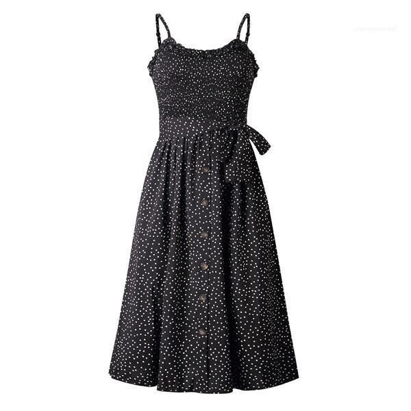 

bodycon dresses holiday fashion casual skirt night party clothing polka dot ruffle neck money printed mid calf button, White;black