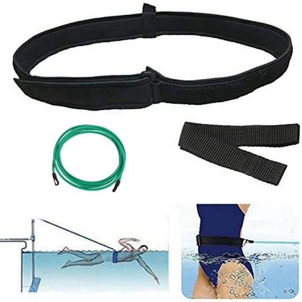 

swim training belts,swim tether stationary swimming, swim harness static swimming belt, Black;brown