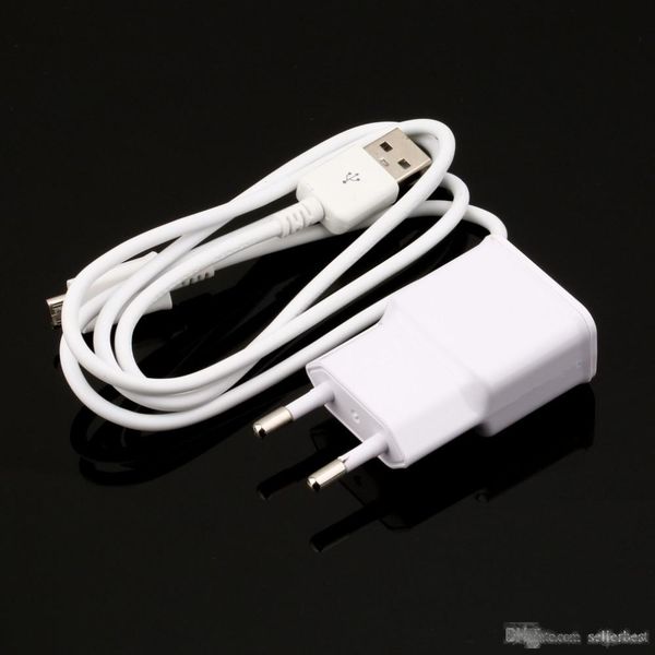 

eu/us plug wall charger + micro usb data cable for samsung galaxy s7 s6 note2 ii n7100 s4 s3 wholesale