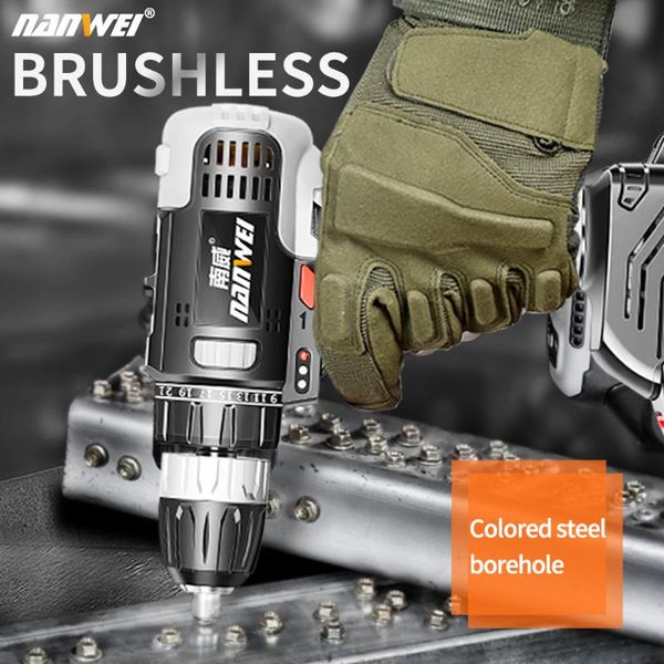 

21v brushless cordless dirll drilling wall super torque diy fitting tool
