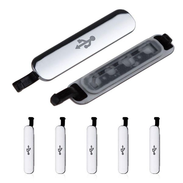 

cgjxsusb charger dock charging port cover for samsung galaxy s5 g900 g900f charge port dust plug replacement parts gold silver ing