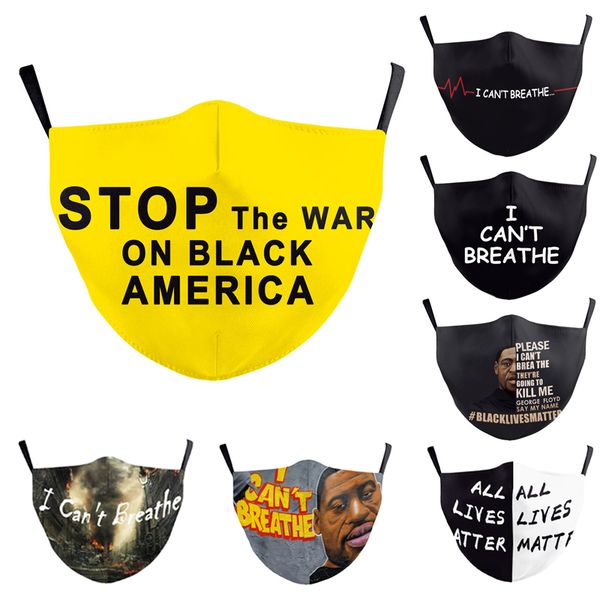 

black lives matter masks man anti dust designer i cant breathe cotton face masks 2020 usa election fonment mouthparty masks