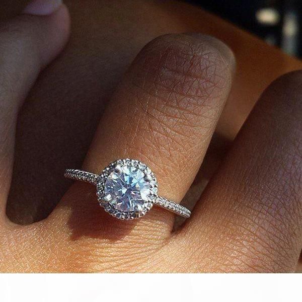 

fashion female cz stone ring 925 silver filled jewelry vintage wedding band promise engagement rings for women, Slivery;golden