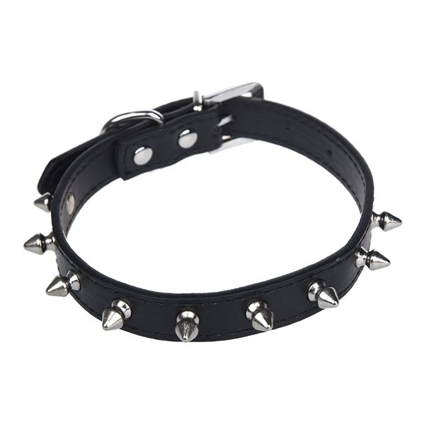 

dog collars studded collar pu leather black size m