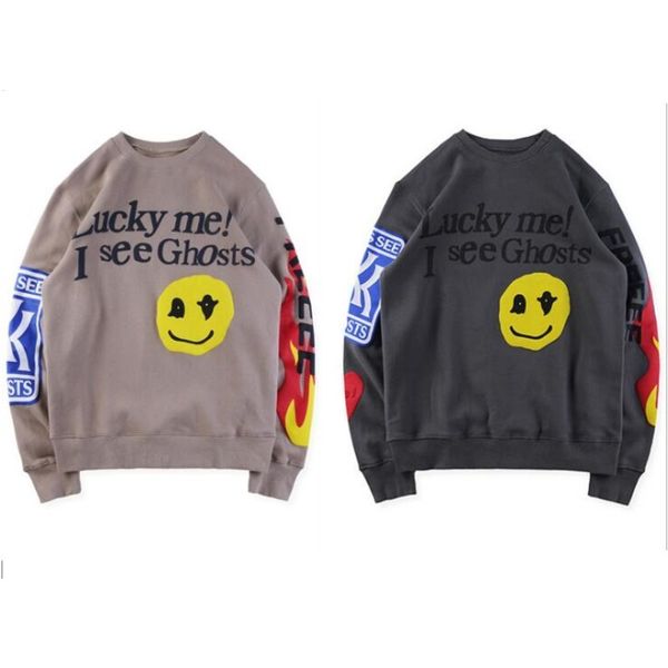 

2020 новые мужские и женщин толстовки толстовка drew house улыбайтесь печати с длинным рукавом hoodie джастин бибер стиль толстовки streetwe, Black
