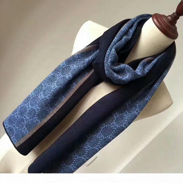 

2018 fashion cashmere scarves for man scarf female 180x32cm shawl head scarf for ladies without box r00e, Blue;gray