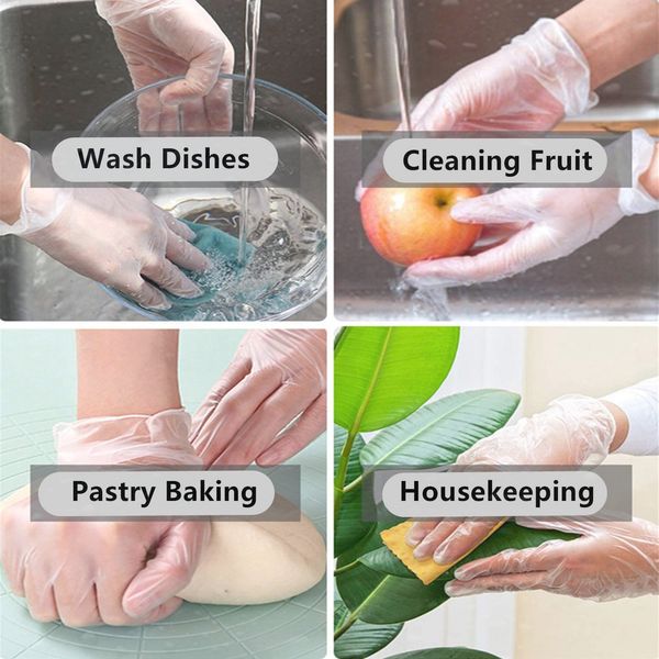 

disposable white latex gloves 100pcs/lot dishwashing kitchen work/ rubber garden gloves universal waterproof protective gloves