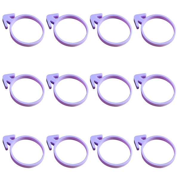 

12pcs strap silicone cream ties bag cake pastry icing bag baking sealing circle