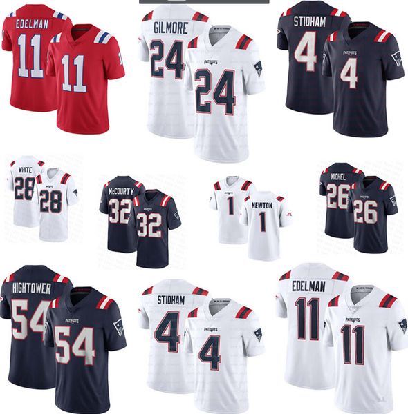 

1 cam newton custom new womens mens youth england julian edelman patriot stephon gilmore 54 hightower jarrett stidham chase winovich jersey1, Black
