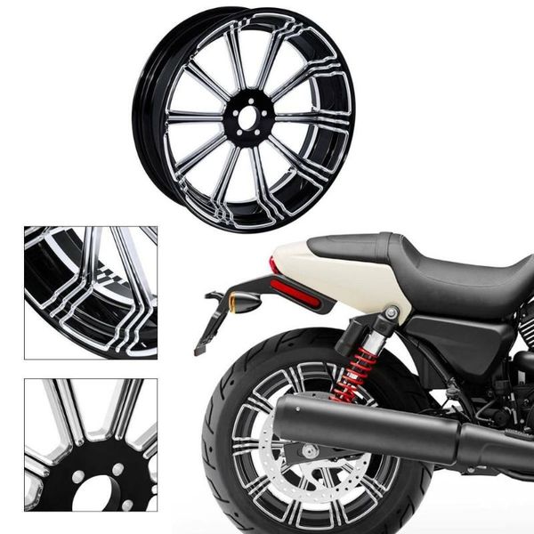 

motorcycle 18'' x 5.5'' black rear wheel rim for touring road king electra street glide fltr non abs 2009-2020