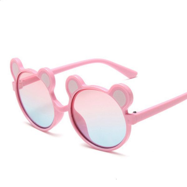 

nauq trend cute bear круглые детские солнцезащитные очки 2020 новые мальчики девочки gradient вс дети light удобные очки uv400, White;black