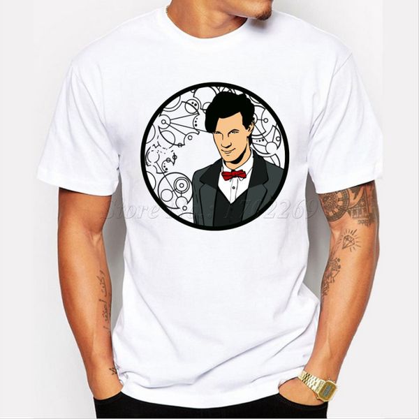 

new fashion geronimo/fantastic/allons-y cartoon printed men t shirt short sleeve doctor who male hipster funny tee shirts
