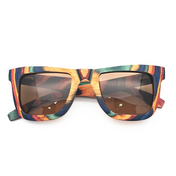 

sunglasses belight 2021 arrival colorful pink wooden bamboo square shape polarized men retro with case oculos, White;black