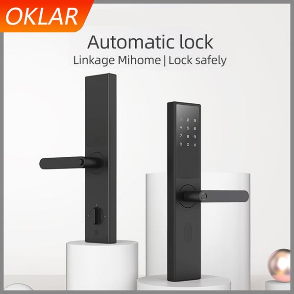

oklar smart fingerprint door lock with mijia app bluetooth unlock security intelligent lock biometric electronic anti-theft
