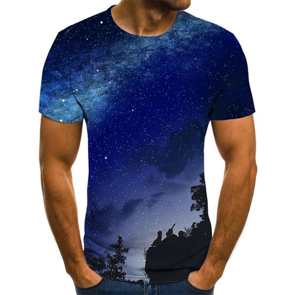 

starry sky summer 3dt-shirts 3d print shirts hippie funny anime men clothing