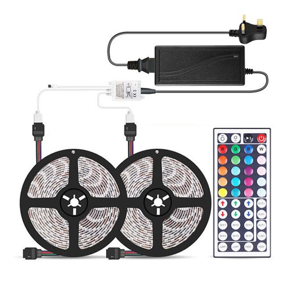 

2pcs 5m 300 led laptv background lighting ribbon 60w rgb strip lamp lights indoor lighting accessaries supplies tools