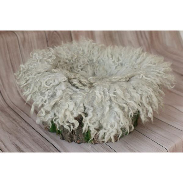 

felted curly wool blanket flokati rug felt rug curly felt wool layer basket stuffer posing backdrop pgraphy props