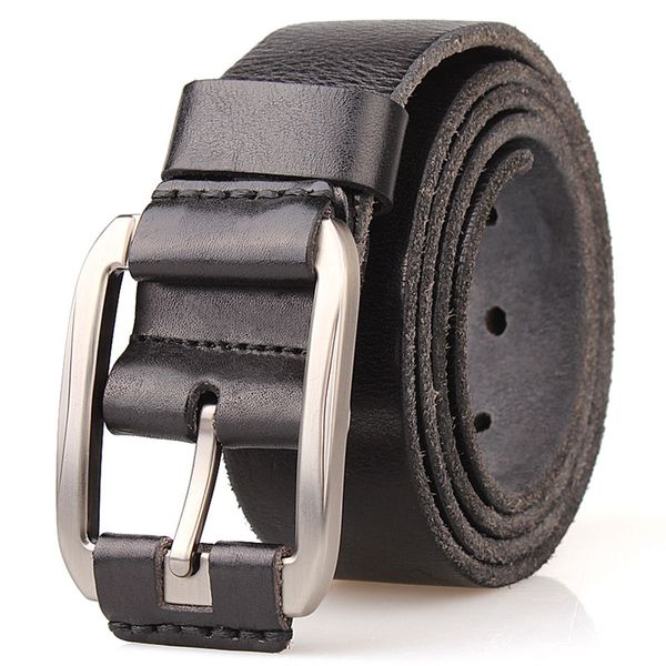 

casual designer belt men luxury 100% cowhide genuine leather vintage wide masculine soft belt extra size130 140 150, Black;brown