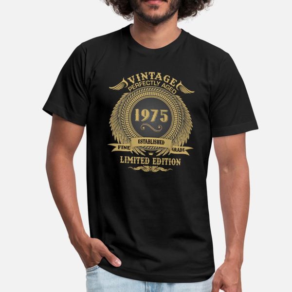 

vintage perfectly aged 1975 limited edition t shirt men character tee shirt plus size 3xl family interesting breathable spring kawaii shirt