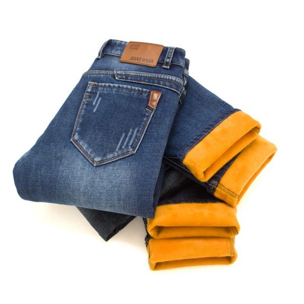 

2020 new men activities warm nostalgia jeans brand autumn winter fleece jeans warm flocking soft men jeans,006, Blue