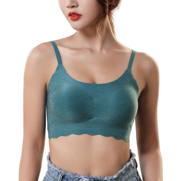 

gym clothing women sports bra padded push up fitness pure colors running vest relief 2 generation seamless tankless yoga tank, White;black