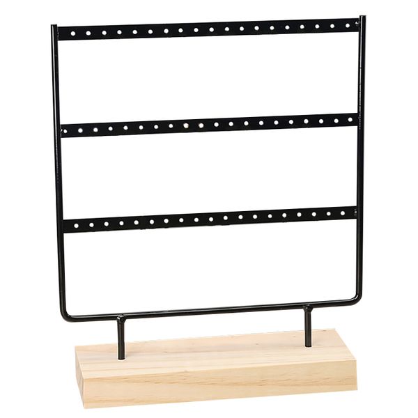 

ear stud holder 4-tier earring stand earring holder decorative jewelry display rack jewelry stand display with wooden tra, Pink;blue