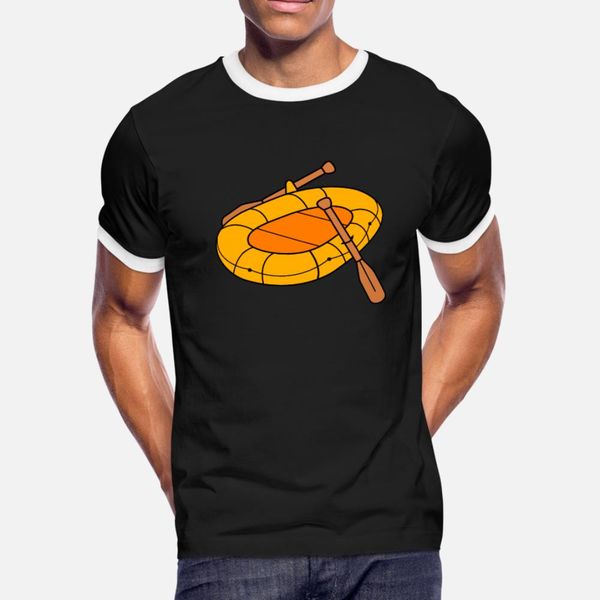 

inflatable rubber boat t shirt men customize 100% cotton crew neck family anti-wrinkle comfortable summer standard shirt