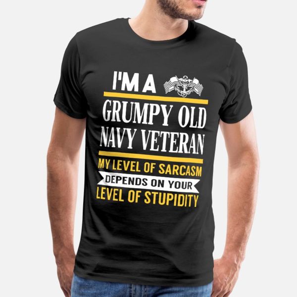 

i m a grumpy old navy veteran t shirt men designing 100% cotton euro size s-3xl leisure famous breathable spring autumn leisure shirt