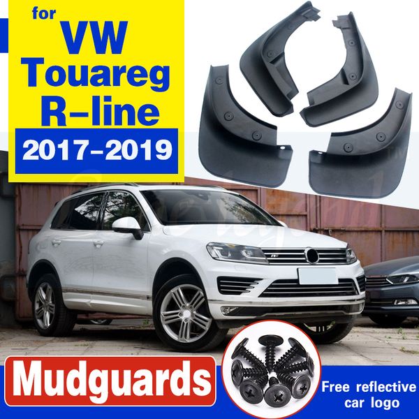 

4pcs/set car mud flaps for volkswagen vw touareg r-line 2017 2018 2019 r line mudguard mudflaps splash guards