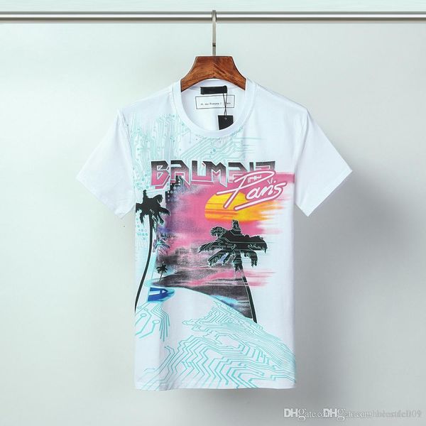 

balma in mens paris t shirts black white design of the letter mens fashion stylist t shirts short sleeve s-xxxl ds04