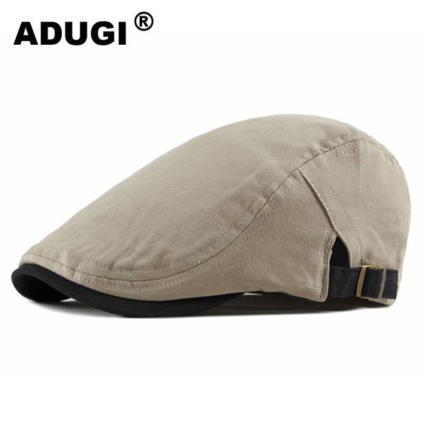 

berets adugi spring and summer thin british simple light board beret hat male korean version of the casual cap ladies forward tide, Blue;gray