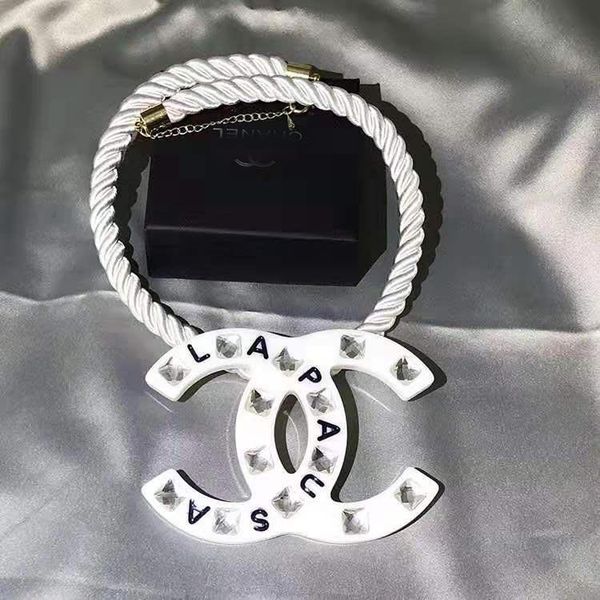 

sell luxury designer jewelry women necklace white ropr chain gift with box ing, Silver