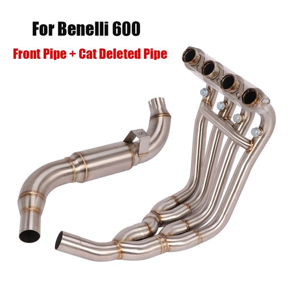 

для benelli 600 система выпуска отработавших газов передняя header connect link tube catalyst исключен pipe побег скольжения на мотоцикле