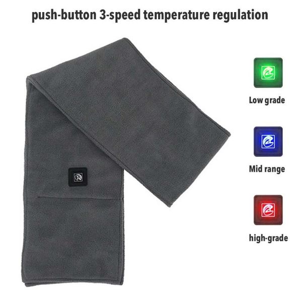 

racing jackets electric scarf usb rechargeable breathable soft warm sports women solid color heated wrap neck protection warmer cover, Black;red