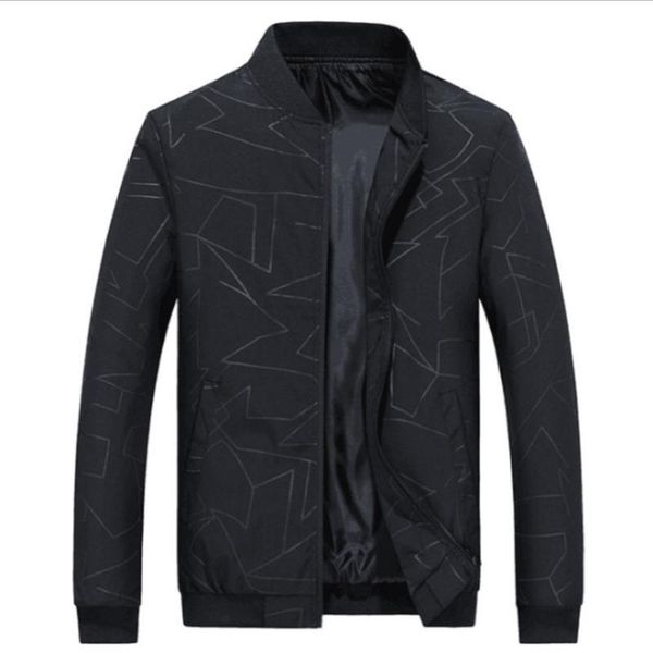 

waggie's walker spring new korean explosion style slim large size striped printed casual youth men's jacket, Black;brown