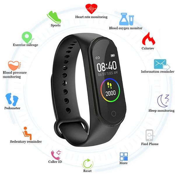 

smart watch fitness tracker men's women *heart rate* monitor ips full touch screen sports watch running pedometer