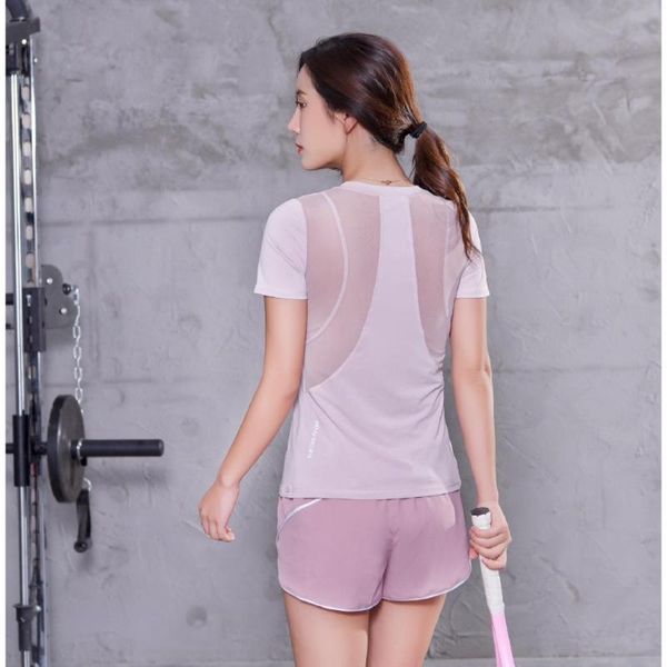 

running jerseys fast-drying t shirt women's sports blouses yoga training thin gym, Black;blue