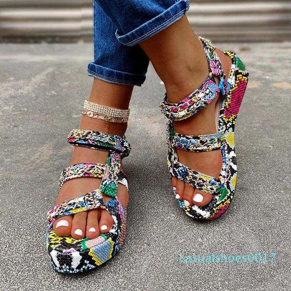 

youyedian plus size 34-44 new ladies colorful wedges gladiator sandals shoes woman party summer sandals women 2020 c17, Black