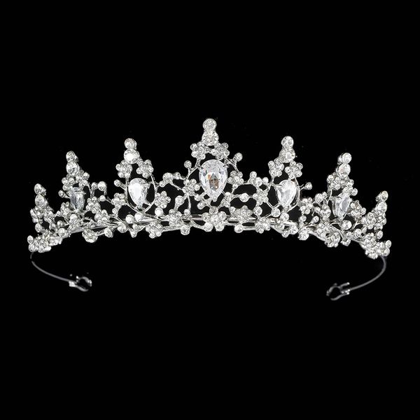 Düğün Aksesuarları Prenses headpieces Yapay elmas Taç Düğün Kafa Klasik Rhinestone Vintage Tiara Antik Bakır Kaplama hairbands