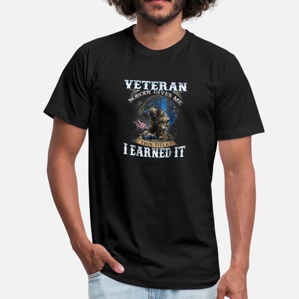 

veteran nobody gives me this title i earned it t shirt men personalized short sleeve o-neck novelty graphic comfortable summer trend shirt